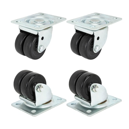 Ex-Cell Kaiser 2in Casters - Rubber, Black, 4PK RC-IND CASTERS